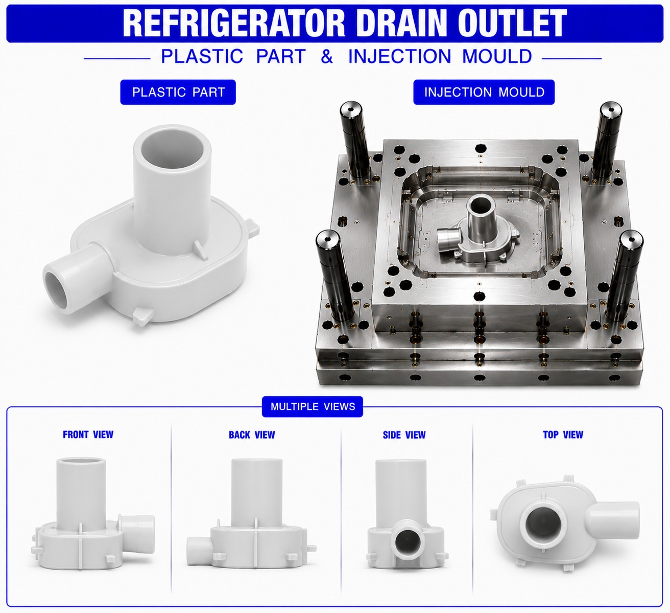 Refrigerator Plastic Drain Outlet